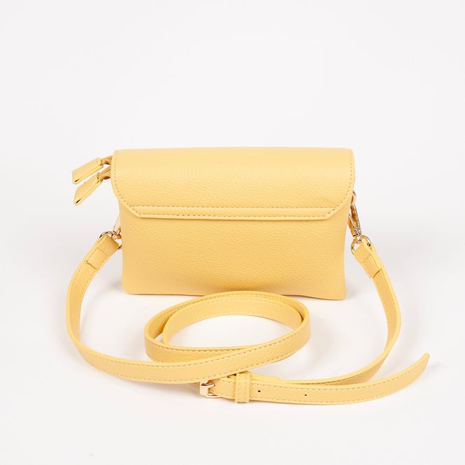 Huvudbild DANIELLE clutch ljus gul i imiterat skinn