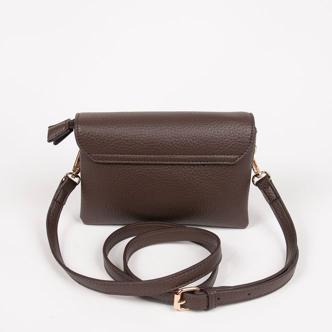 Huvudbild DANIELLE clutch brun i imiterat skinn