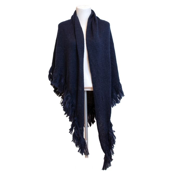 Hovedbilde Sjal i mohairmix - marine