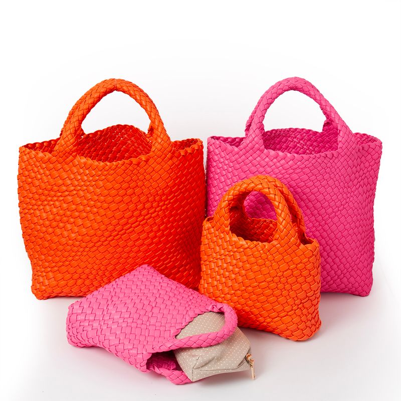 EDDA flätad miniväska - orange