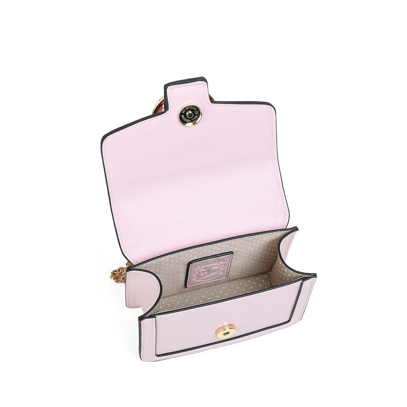 FELICIA Clutch med stor glitterspenne - lys rosa