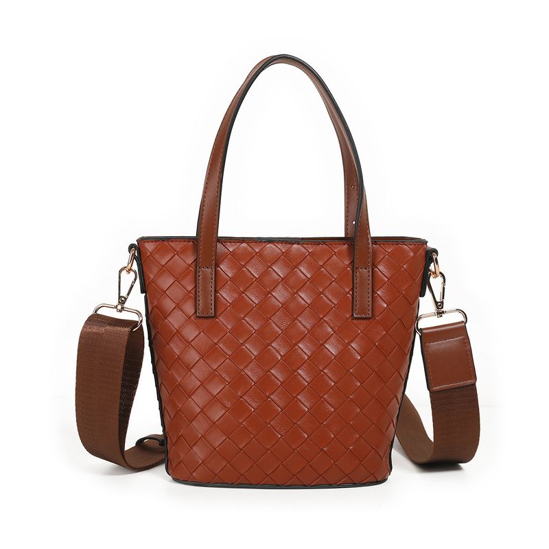 Ivy mini shopper - cognac - kompakt og stilren veske