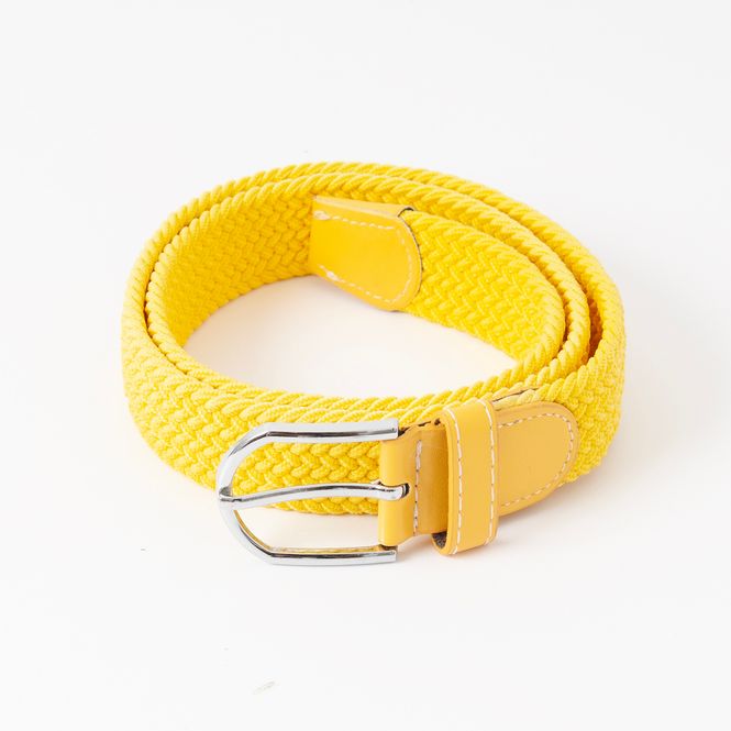 Huvudbild Stickat bälte, silver - gult