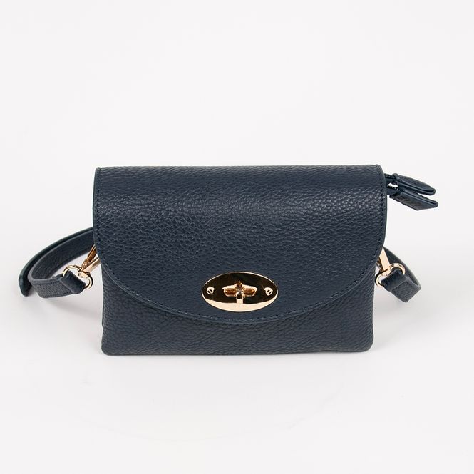 Huvudbild DANIELLE clutch marinblå i imiterat skinn