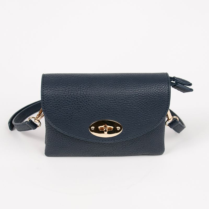 DANIELLE clutch marineblå i imitert skinn