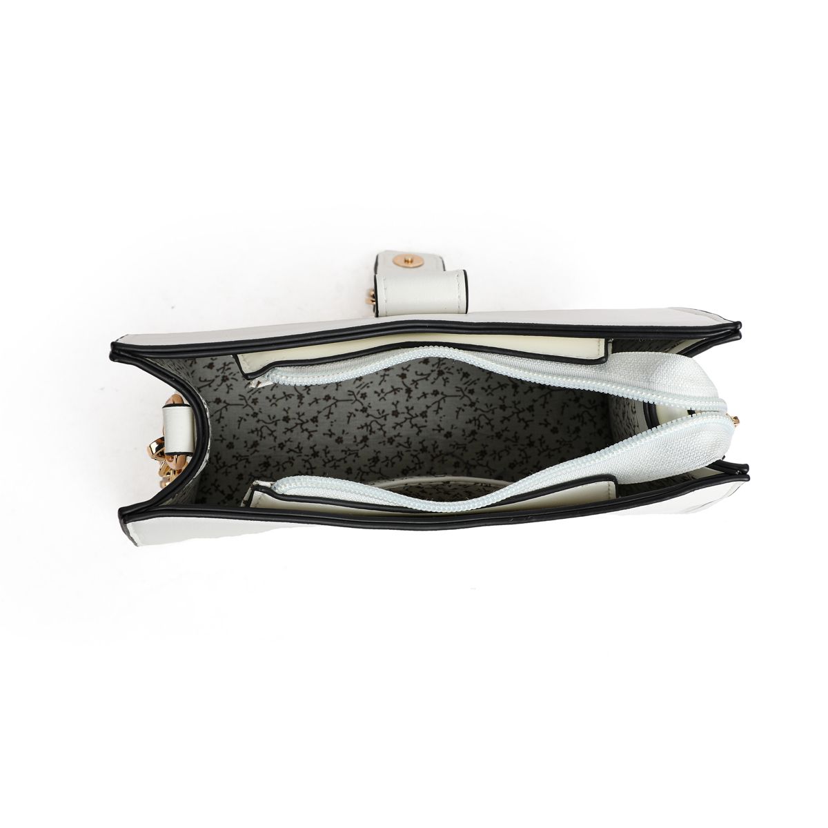 BOSTON clutch med spenne - hvit