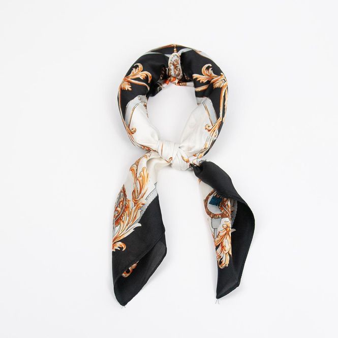 Huvudbild Litet scarf svart beige - scarf med ...