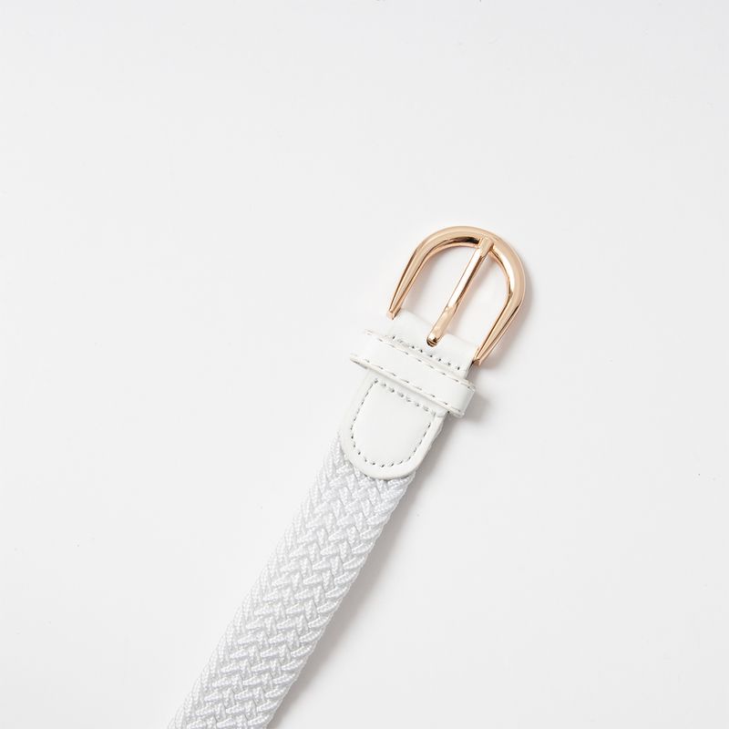 Smalt resårbälte, guld - vitt