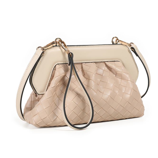 Huvudbild Indi flätad clutch - beige - elegant och tidlös ...