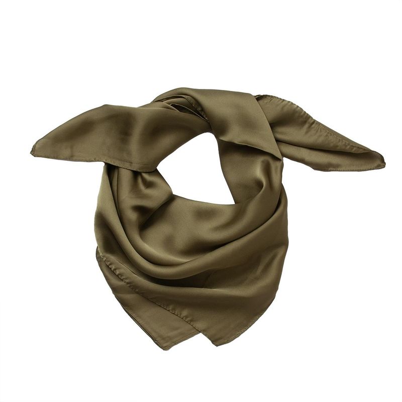 Lite skjerf ensfarget - olivengrøn