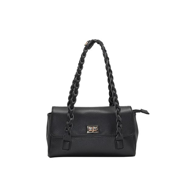 Huvudbild Holly låg shopper - svart väska i imitationsskinn ...