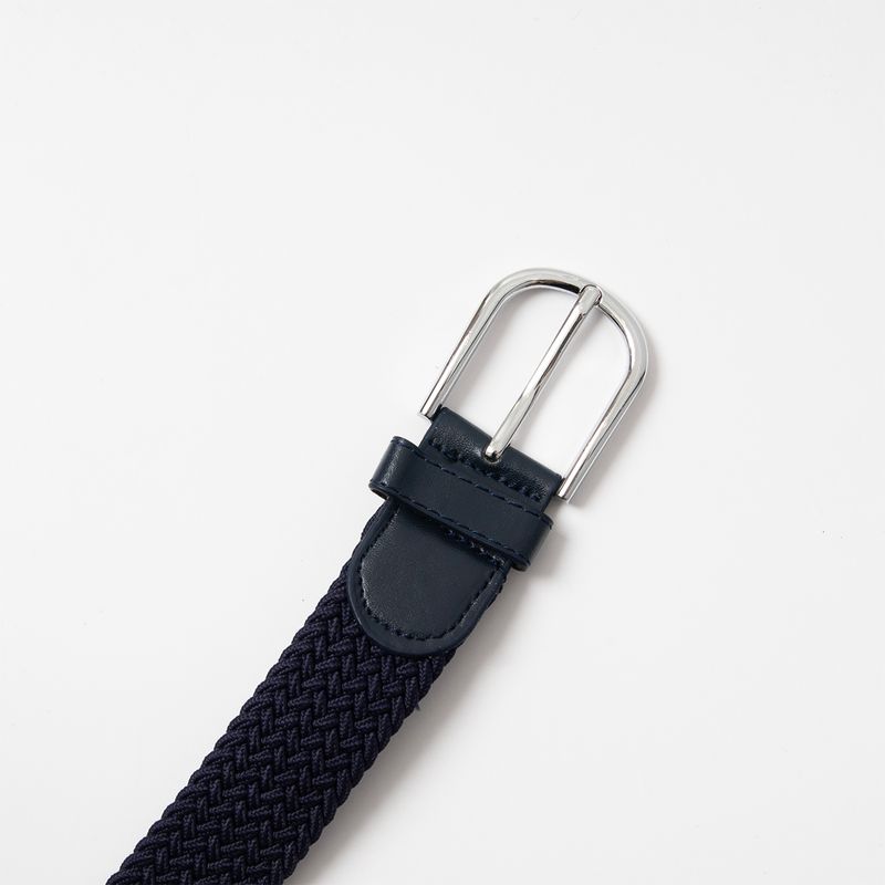 Strikkbelte, sølv - marine