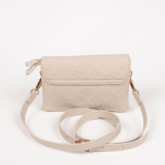 Huvudbild DANIELLE clutch ljus beige med präglat mönster