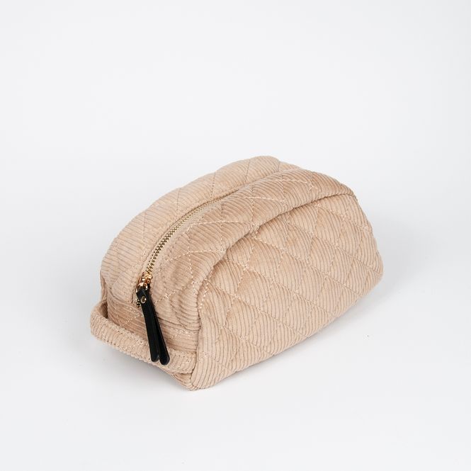 Huvudbild Bågformad makeupväska i manchester beige