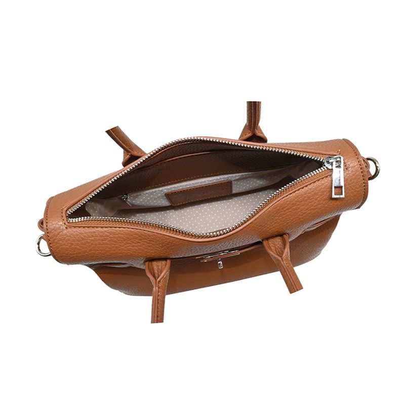 Havanna liten shopper - cognac väska i imitationsskinn