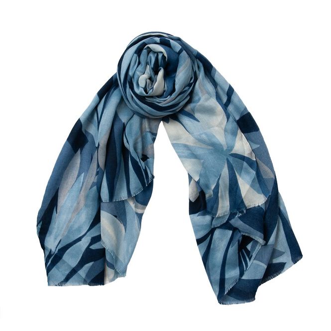 Huvudbild Halsduk med stora blommor - marin