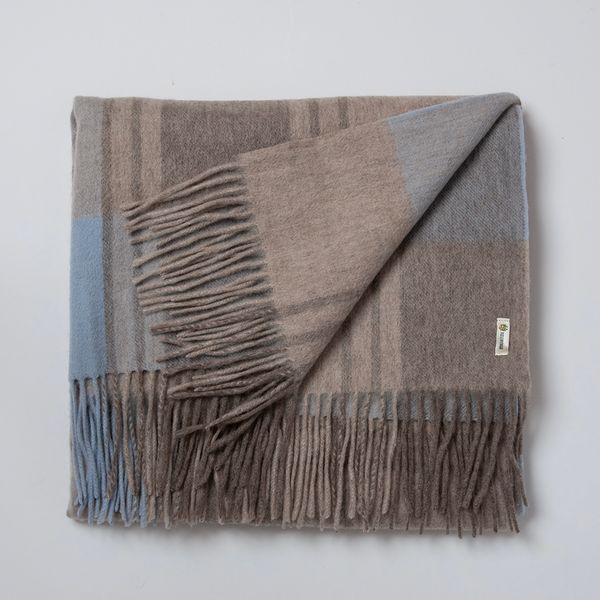 Bild på Eva ullscarf rutig - beige