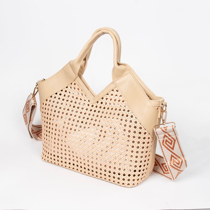 Inez shopper - beige - rymlig och lätt väska