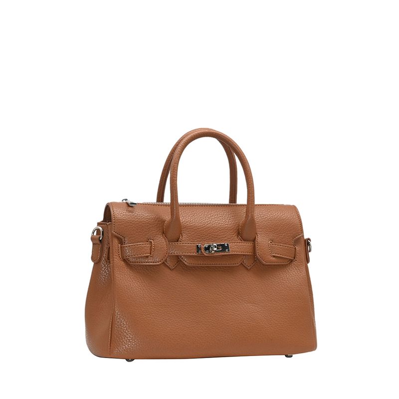 Havanna liten shopper - cognac väska i imitationsskinn