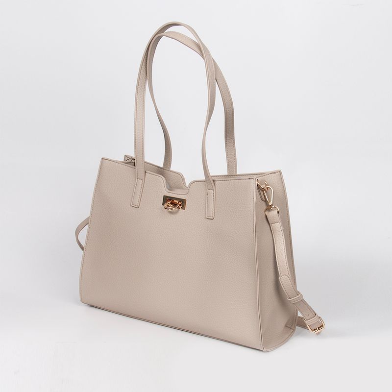 INE shopper - beige - rymlig väska i tidlös design