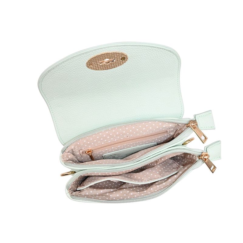 DANIELLE clutch mint grønn i imitert skinn