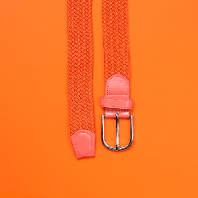 Huvudbild Stickat skärp, silver - orange