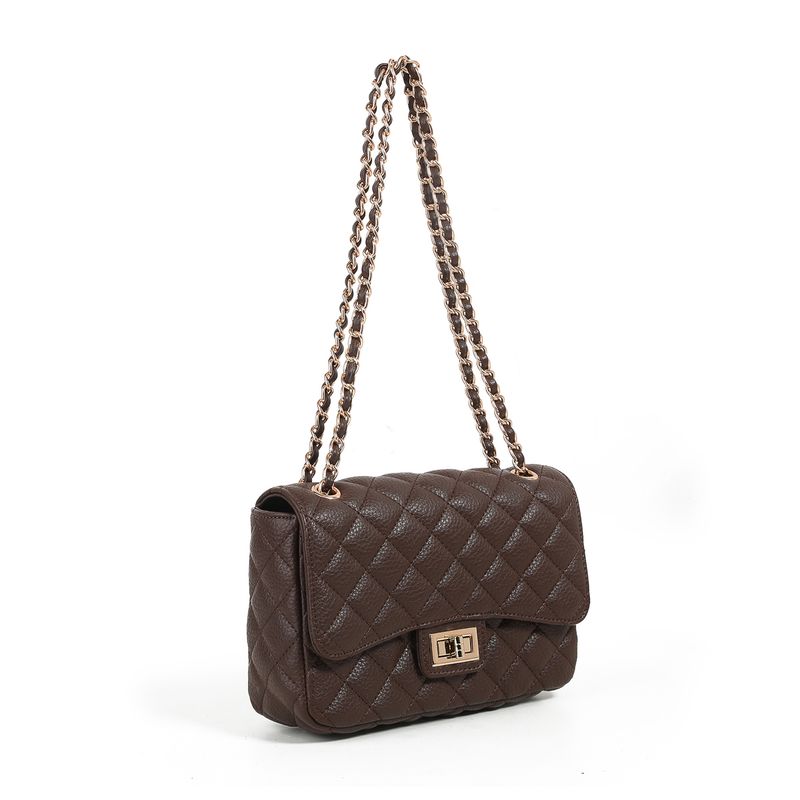 Daisy clutch brun med vattert mønster