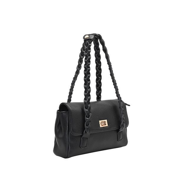 Huvudbild Holly låg shopper - svart väska i imitationsskinn ...