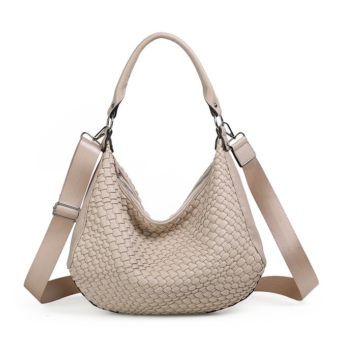 Hovedbilde FIGARO flettet crossbag - beige