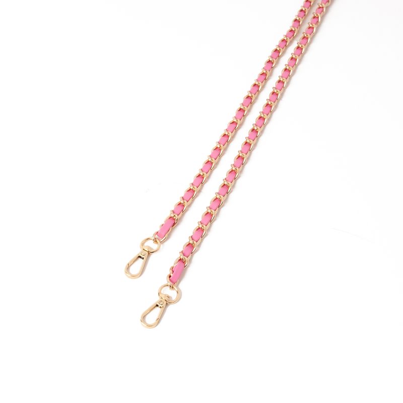 Lång kedja med band - rosa