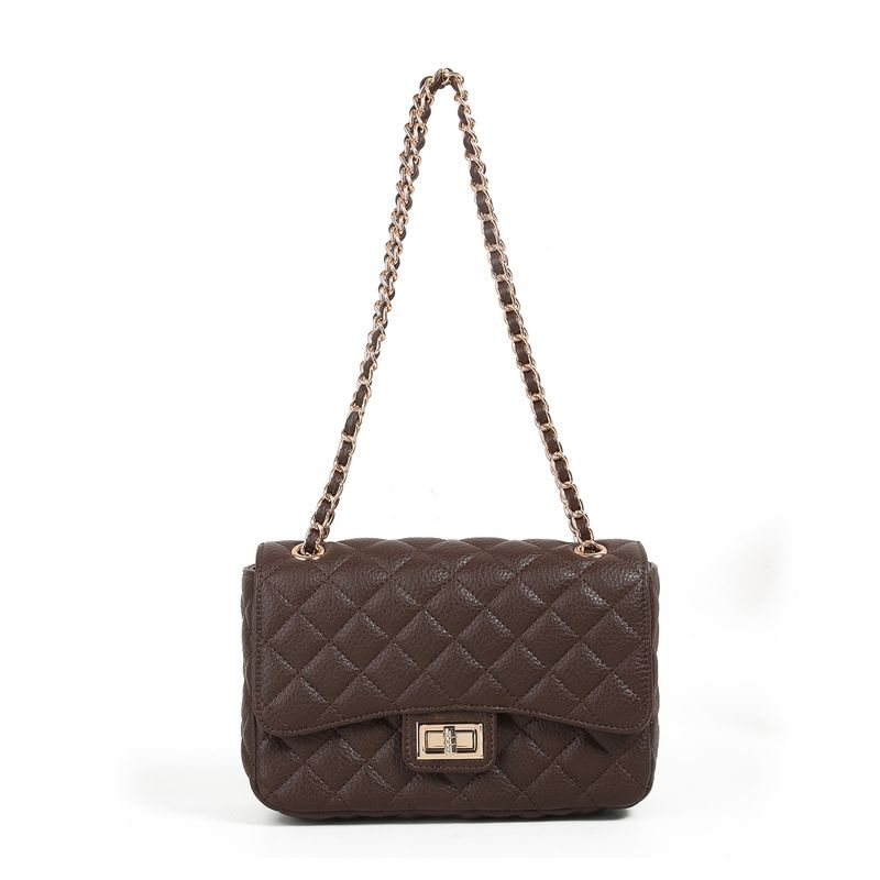 Daisy clutch brun med vattert mønster