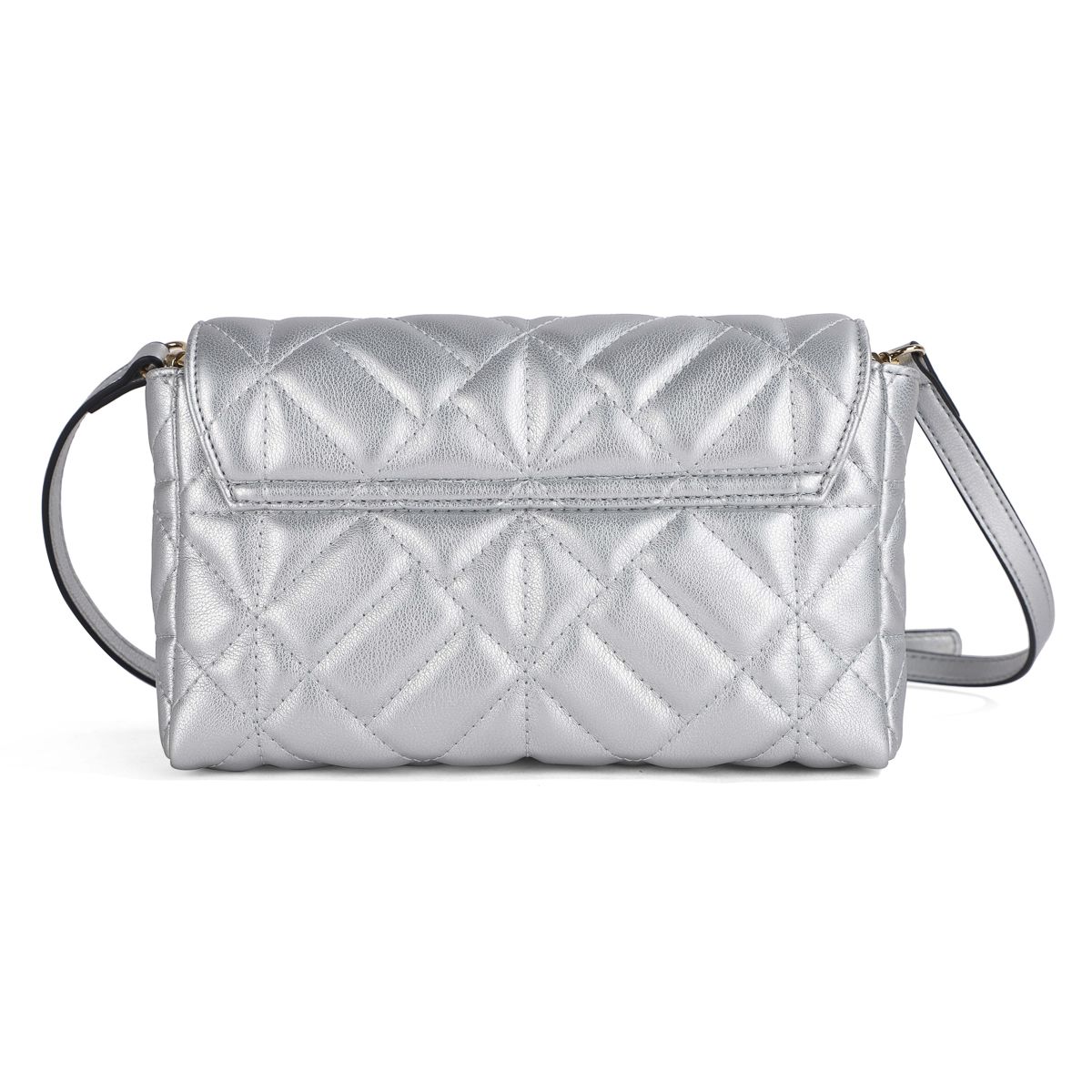 NANNA waffel clutch - sølvfarget metallic