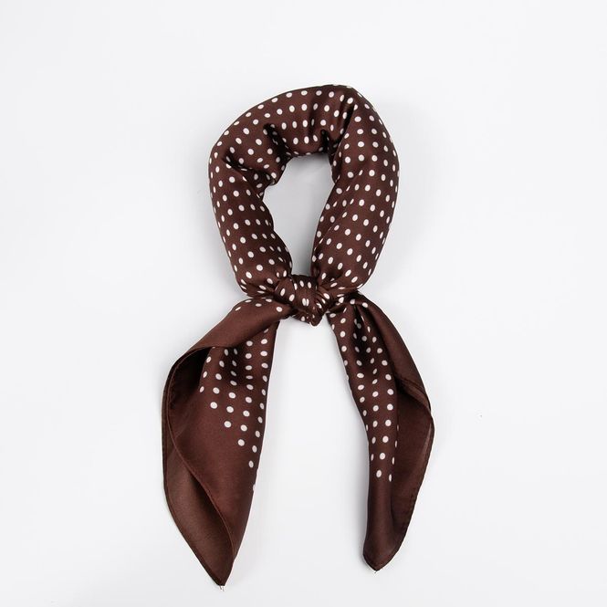 Huvudbild Liten scarf brun med prickar