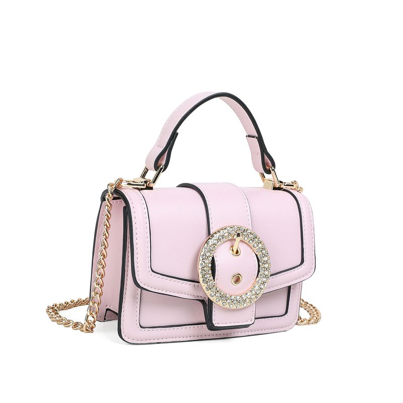 FELICIA Clutch med stor glitterspenne - lys rosa