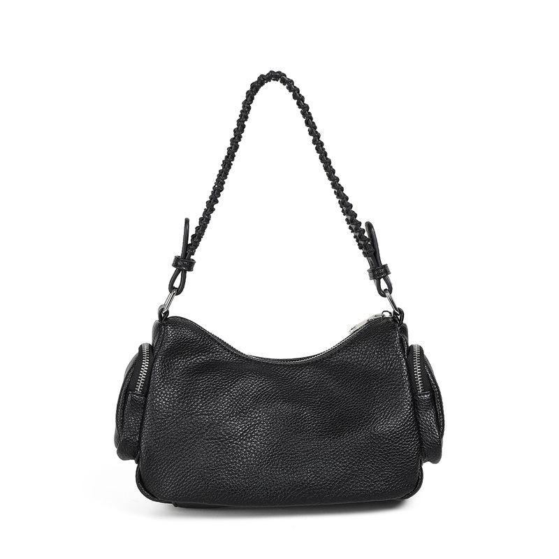 FANNY väska med flätad kant - svart