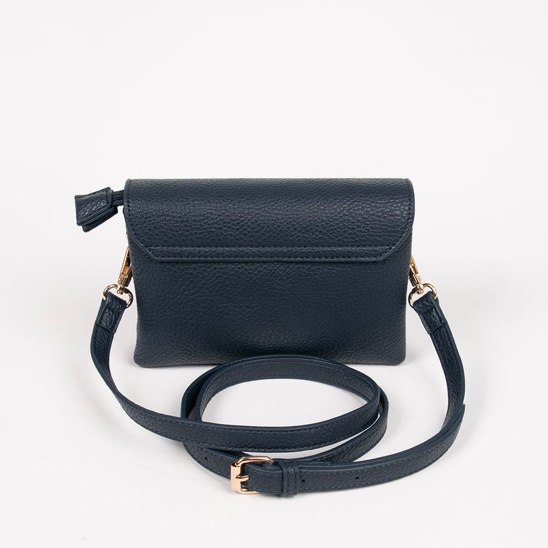 DANIELLE clutch marineblå i imitert skinn