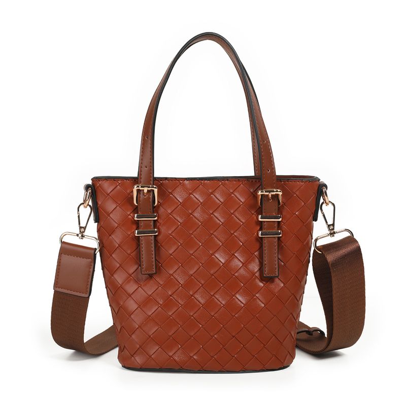 Ivy mini shopper - cognac - kompakt og stilren veske